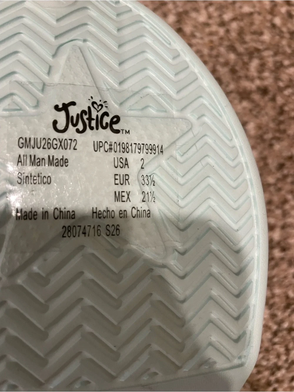 Justice Little and Big Girls Star Clogs